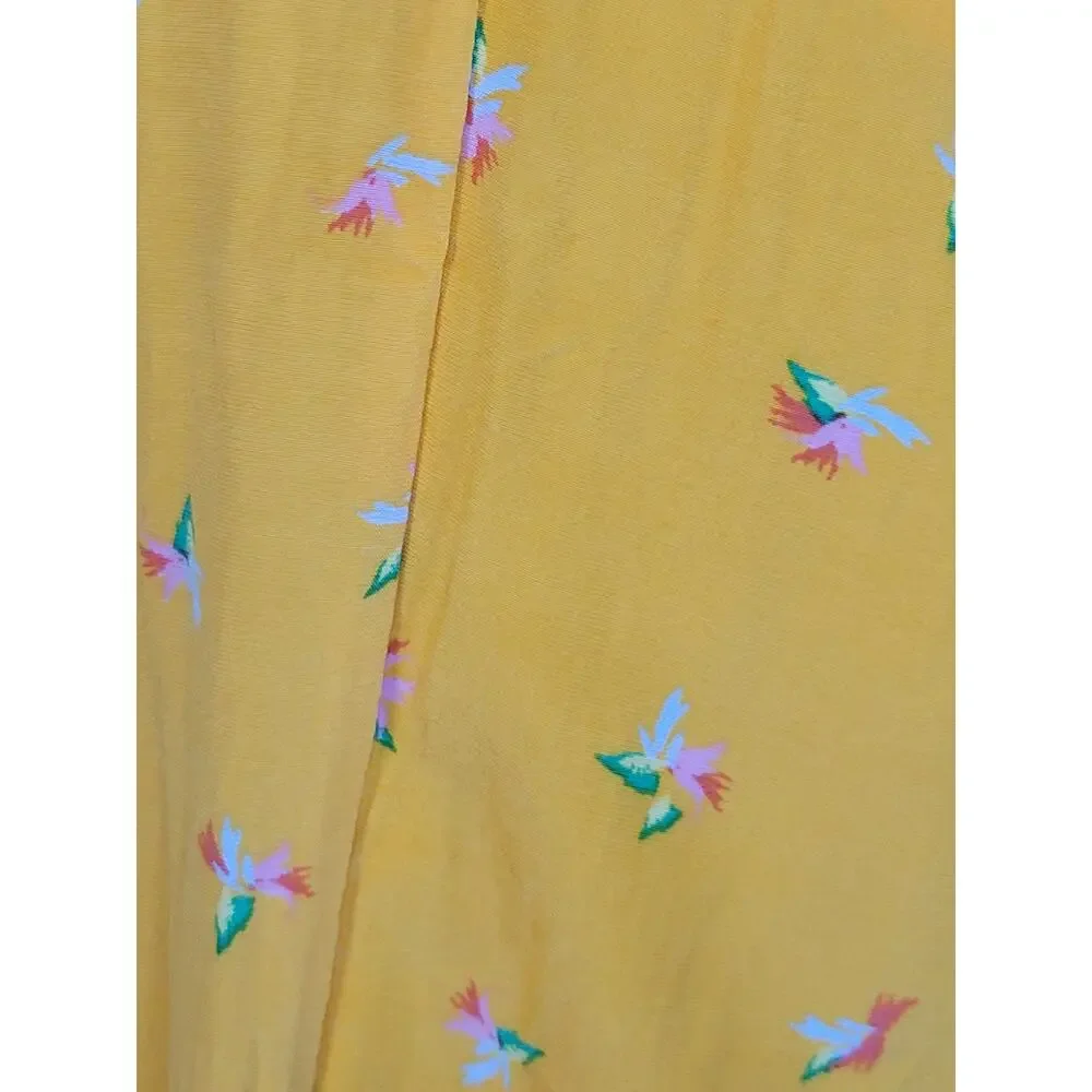 Paris Atelier & Other Stories Wide Leg Pants Women's Size 4 Yellow Cropped‎ - Picture 5 of 11